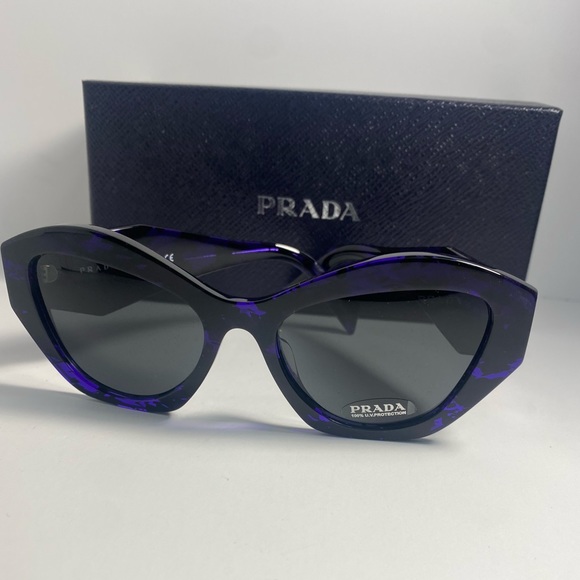 New-Prada Symbole sunglasses SPR07Y Acetate frame abstract violet Sunglass - Picture 7 of 16